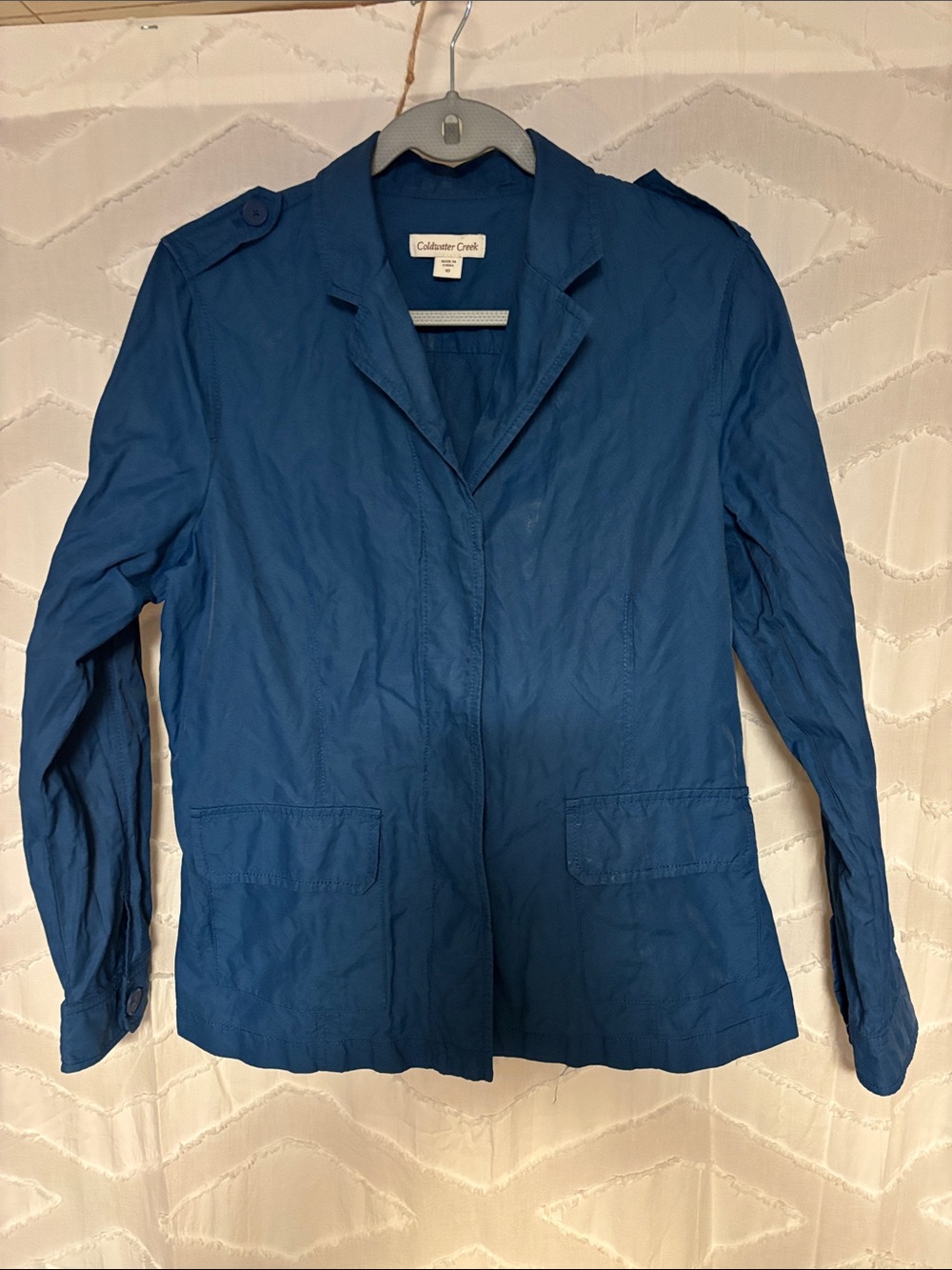 Coldwater Creek Women's Deep Blue Lightweight Blazer Jacket
